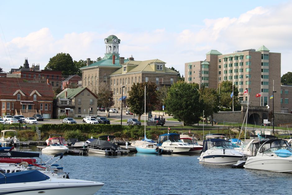 Historic Ontario river town with Victorian architecture